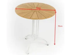 DaneLine Adam Nonwood Cafesæt Ø70 cm - Hvid