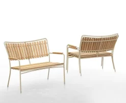 DaneLine Eva Bænk - Kerneteak / Latte