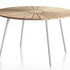 DaneLine Eva Havebord Ø130 cm - Kerneteak / Hvid