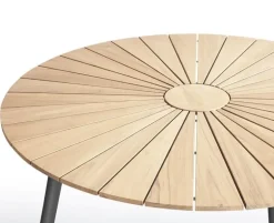 DaneLine Eva Havebord Ø150 cm - Kerneteak / Grå