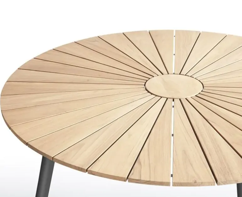 DaneLine Eva Havebord Ø150 cm - Kerneteak / Grå