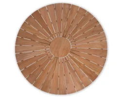 DaneLine Eva Havebord Ø110 cm - Kerneteak / Hvid