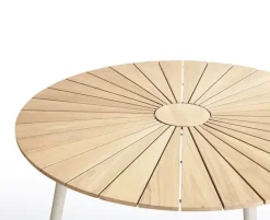 DaneLine Eva Havebord Ø110 cm - Kerneteak / Latte