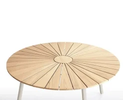 DaneLine Eva Havebord Ø110 cm - Kerneteak / Latte