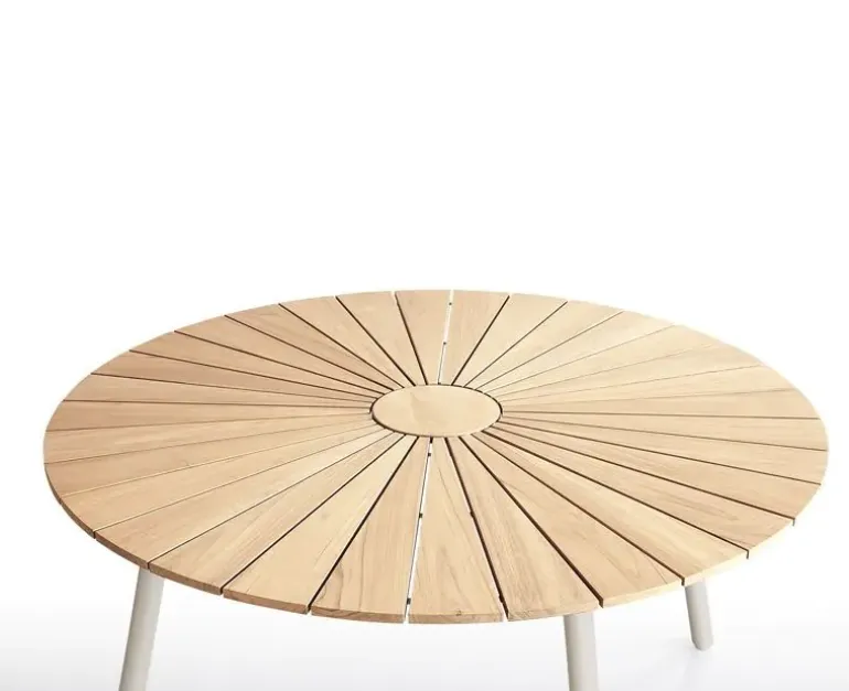 DaneLine Eva Havebord Ø110 cm - Kerneteak / Latte