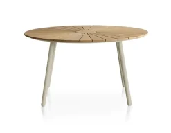 DaneLine Eva Havebord Ø130 cm - Kerneteak / Latte