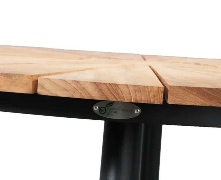 DaneLine Eva Havebord Ø130 cm - Kerneteak / Grå