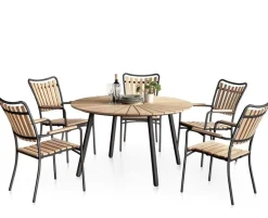 DaneLine Eva Havebord Ø130 cm - Kerneteak / Grå