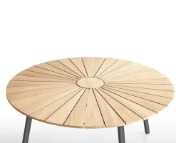 DaneLine Eva Havebord Ø130 cm - Kerneteak / Grå