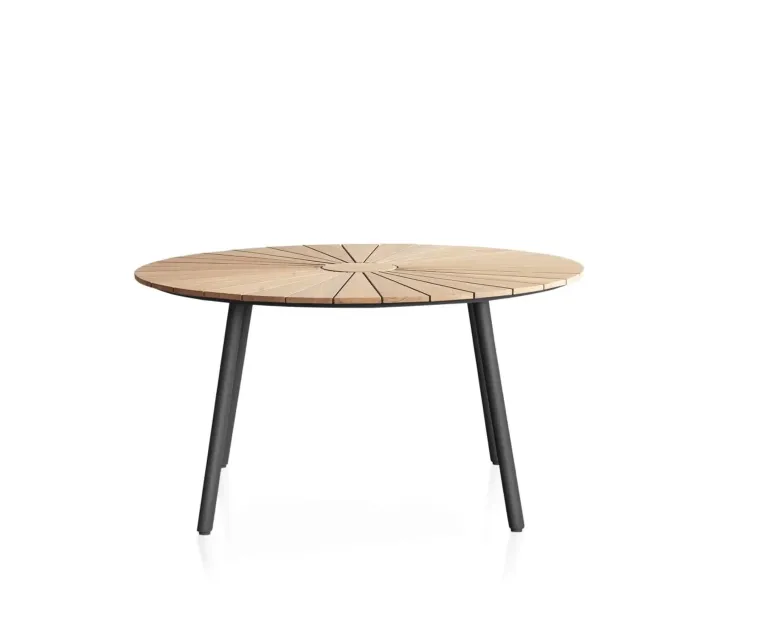 DaneLine Eva Havebord Ø110 cm - Kerneteak / Grå