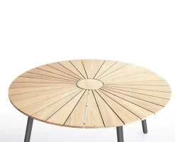 DaneLine Eva Havebord Ø110 cm - Kerneteak / Grå