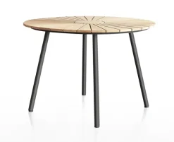 DaneLine Eva Havebord Ø110 cm - Kerneteak / Grå