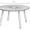 DaneLine Eva Havebord Ø150 cm - Kerneteak / Latte