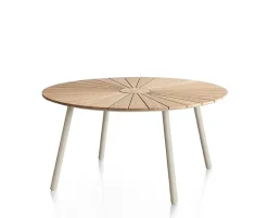 DaneLine Eva Havebord Ø150 cm - Kerneteak / Latte