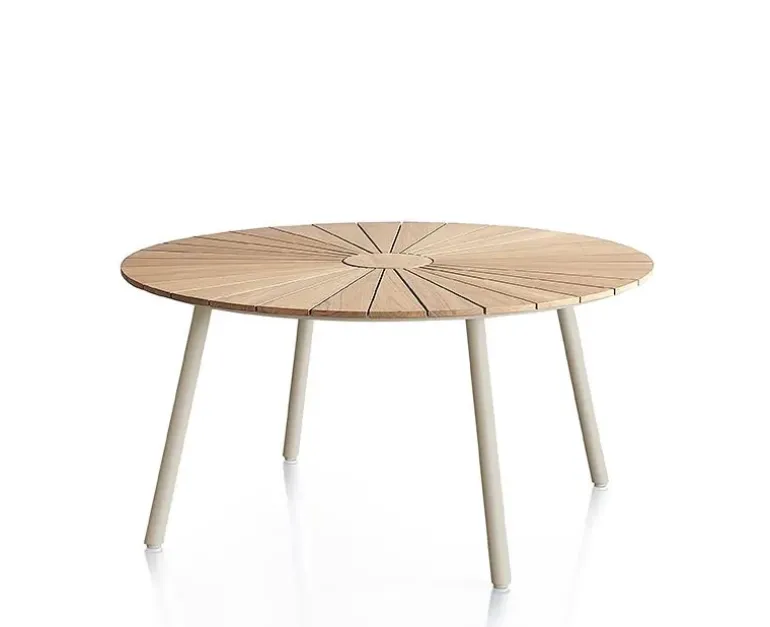 DaneLine Eva Havebord Ø150 cm - Kerneteak / Latte