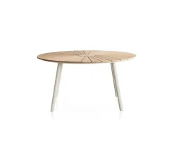 DaneLine Eva Havebord Ø150 cm - Kerneteak / Latte