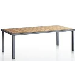 DaneLine Eva Havebord 102x219 cm - Kerneteak / Grå