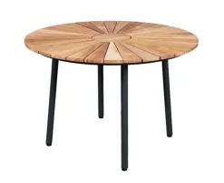 DaneLine Eva Havemøbelsæt Teak - Ø110 cm - Grå