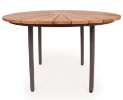 DaneLine Eva Havemøbelsæt Teak - Ø110 cm - Grå