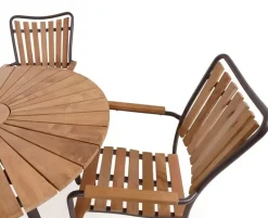 DaneLine Eva Havemøbelsæt Teak - Ø110 cm - Grå