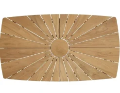DaneLine Eva Ovalt Havebord 90x160 - Kerneteak / Latte
