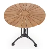 DaneLine Eva Teak Cafébord - Ø70 cm - Grå
