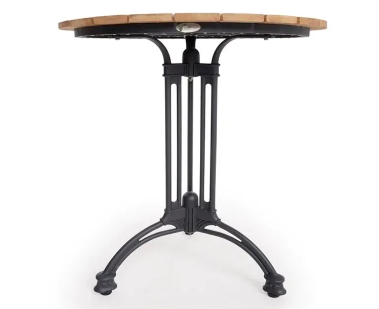 DaneLine Eva Teak Cafébord - Ø70 cm - Grå