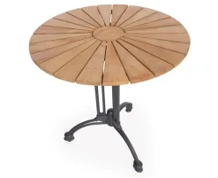 DaneLine Eva Teak Cafébord - Ø70 cm - Grå