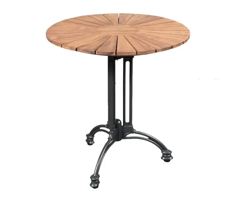 DaneLine Eva Teak Cafébord - Ø70 cm - Grå