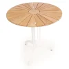 DaneLine Eva Teak Cafésæt - Ø70 cm - Hvid
