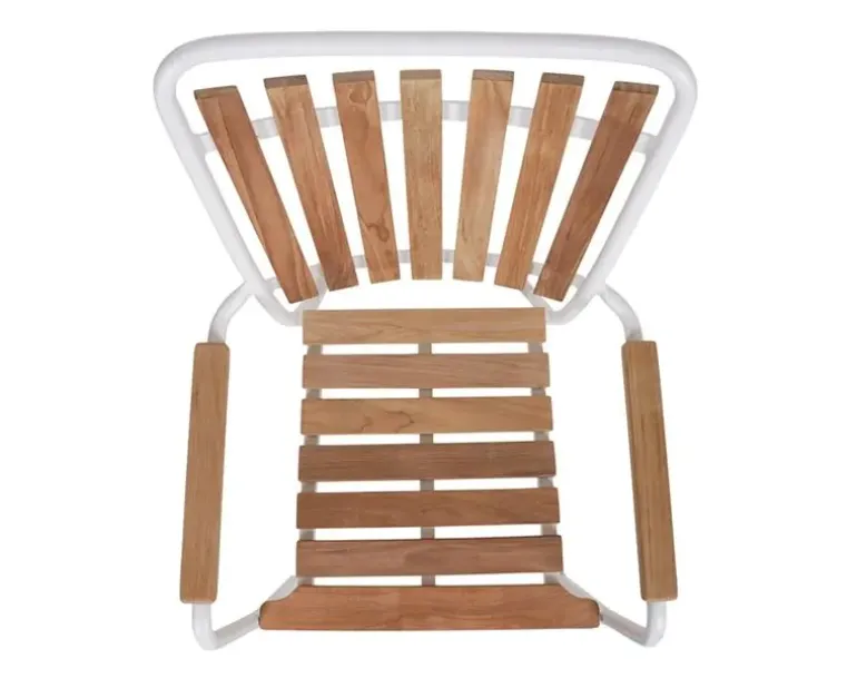 DaneLine Eva Teak Cafésæt - Ø70 cm - Hvid
