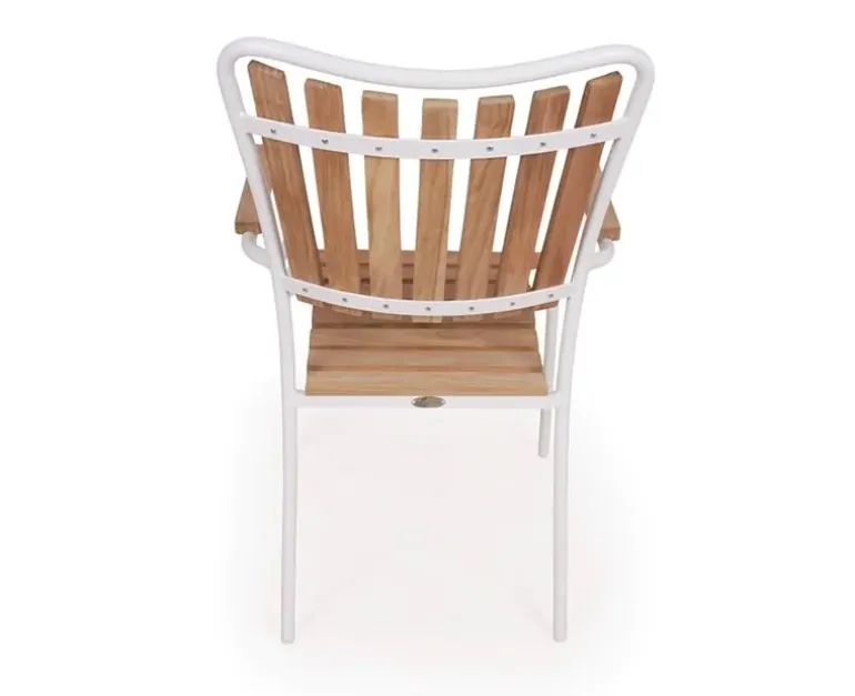 DaneLine Eva Teak Cafésæt - Ø70 cm - Hvid