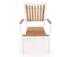 DaneLine Eva Teak Cafésæt - Ø70 cm - Hvid