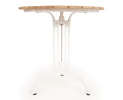 DaneLine Eva Teak Cafésæt - Ø70 cm - Hvid