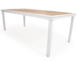 DaneLine Eva Teak Havebord - 102x219 cm - Hvid
