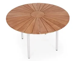 DaneLine Eva Teak Havemøbelsæt - Ø110 cm - Hvid