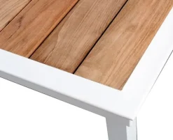 DaneLine Eva Teak Havemøbelsæt - 102x219 cm - Hvid