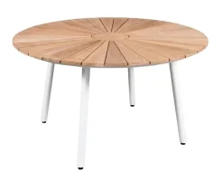DaneLine Eva Teak Havemøbelsæt - Ø130 cm - Hvid