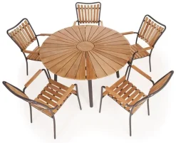 DaneLine Eva Teak Havemøbelsæt - Ø130 cm - Grå