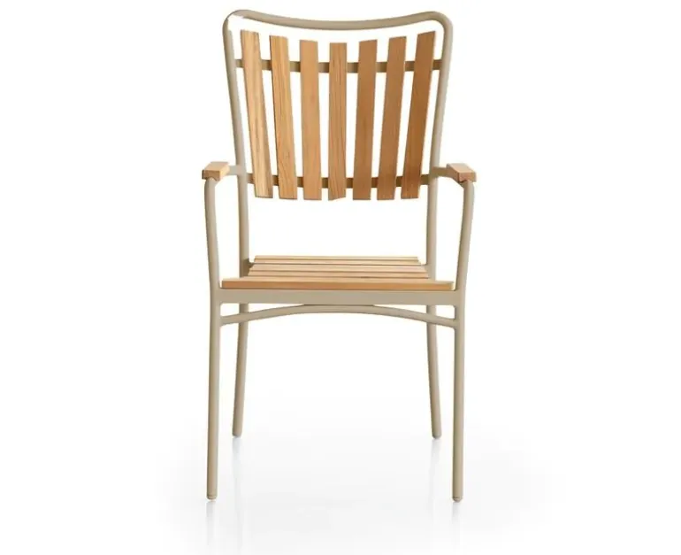 DaneLine Eva Teak Stabelstol - Latte