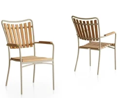 DaneLine Eva Teak Stabelstol - Latte