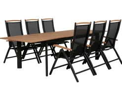 Dayton Havemøbelsæt med udtræksbord - 100x200/280