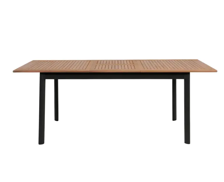 Dayton udtræksbord 100x150/200 cm - Mørk Grå / Kerneteak