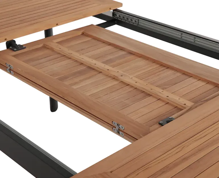 Dayton udtræksbord 100x200/280 cm - Mørk Grå / Kerneteak