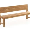 Duncan Plankebænk med ryglæn 200 cm - Kerneteak
