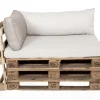 Elise Halvpalle Ryghynde 60 cm EASY DRY - Lys Sand/Grå Struktur