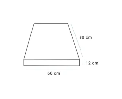 Elise Halvpalle Sædehynde 60 cm EASY DRY - Mørk Sand