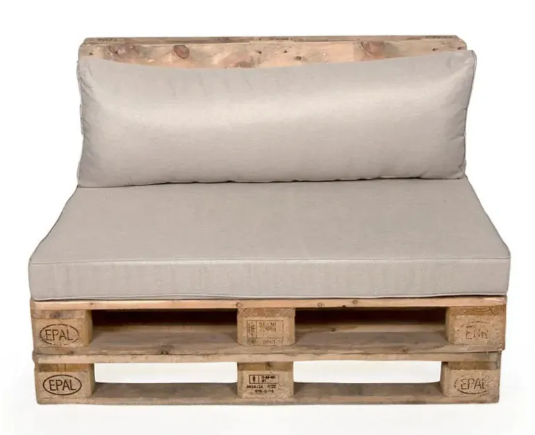 Elise Pallehynde Ryg 120 cm EASY DRY - Lys Sand/Grå Struktur