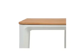 Firenze havebord 90x200 cm - Hvid / Kerneteak