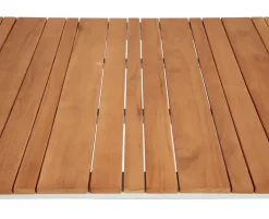 Firenze havebord 90x200 cm - Hvid / Kerneteak